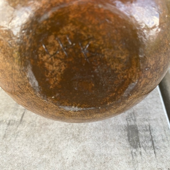 Vintage Navajo Pottery Native American Pinon Pine Pitch Glaze 5”Tall Vase Marked - Picture 12 of 12